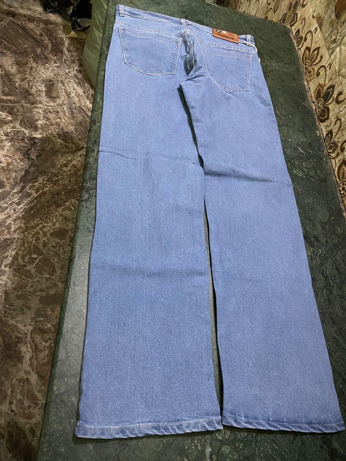 Men's Loose Fit Mid Rise Light Blue Jeans